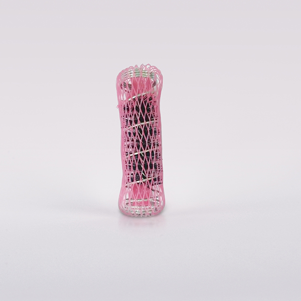 PACK 6UDS RULOS MALLA CON CEPILLO NYLON 24MM ROSA - BIFULL