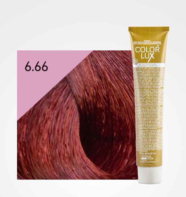 TINTE COLOR LUX 6.66 RUBIO OSCURO ROJO INTENSO 100ML - DESIGN LOOK