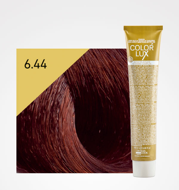 TINTE COLOR LUX 6.44 RUBIO OSCURO COBRE INTENSO 100ML - DESIGN LOOK