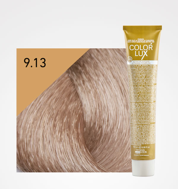 TINTE COLOR LUX 9.13 RUBIO CLARÍSIMO BEIGE 100ML - DESIGN LOOK