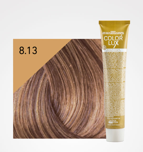 TINTE COLOR LUX 8.13 RUBIO CLARO BEIGE 100ML - DESIGN LOOK
