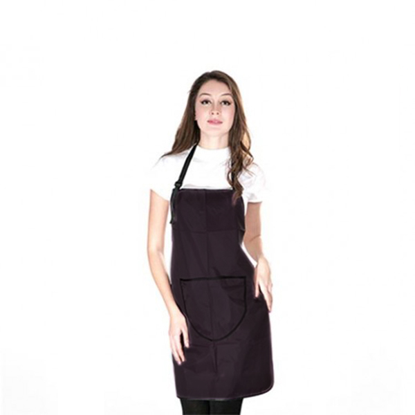 DELANTAL NEGRO POLYESTER + PVC MEDIDAS 66X78CM - BIFULL