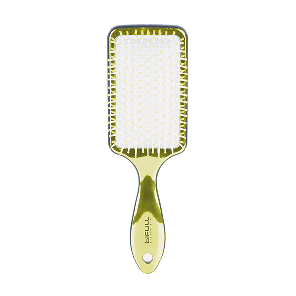 CEPILLO RAQUETA METALIZADO 22CM RACKET CHROME DORADO - BIFULL