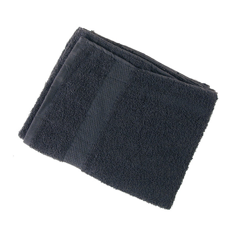 [04953/50] 12 TOALLAS 100% ALGODON 40X80CM NEGRA (RESISTENTES LEJÍA) - EUROSTIL