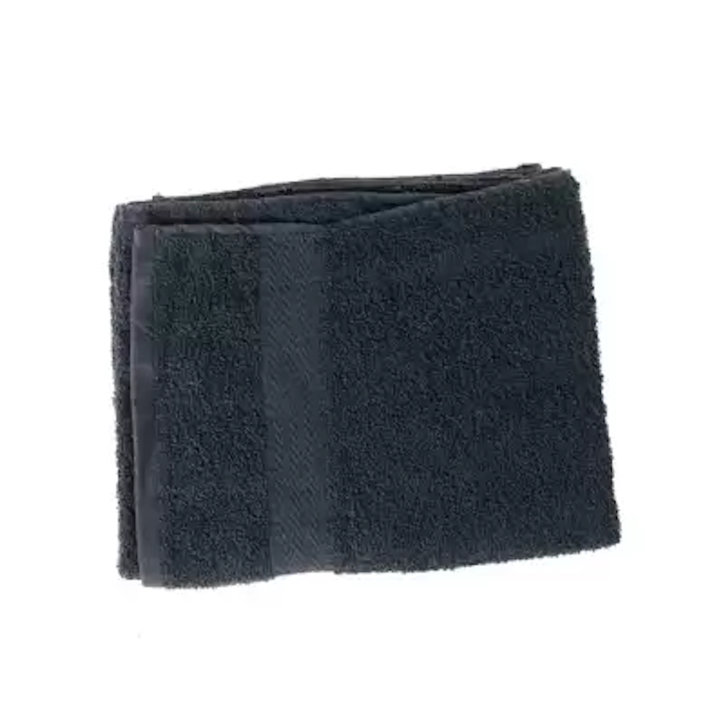 [06829/50] 12 TOALLAS 50X90CM NEGRA RESISTENTE LEJIA 100% ALGODON - EUROSTIL