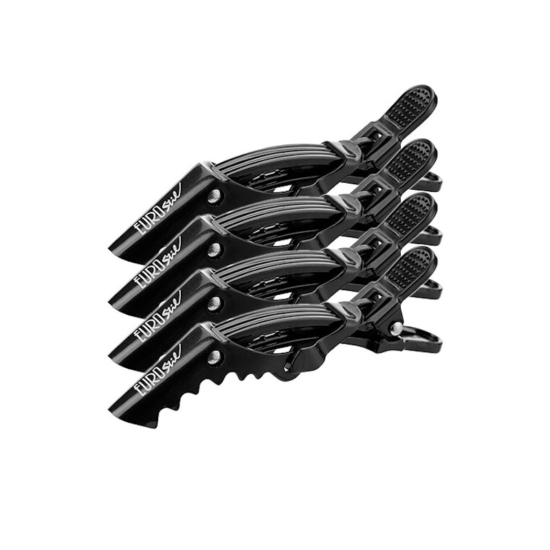 [04374] 4 PINZAS DRAGON NEGRAS 9CM - EUROSTIL