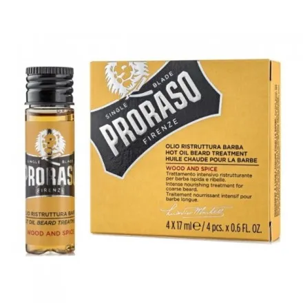 ACEITE CALIENTE PARA BARBA 4x17ML - PRORASO