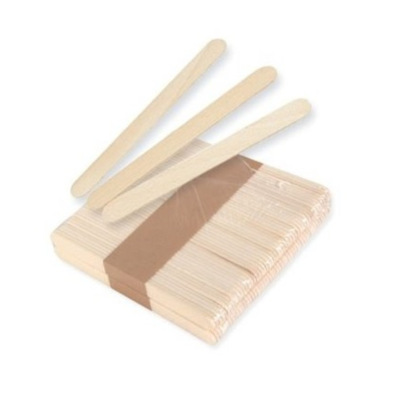 [03282] CAJA 100 ESPÁTULAS MADERA 11,5X1,5CM - EUROSTIL