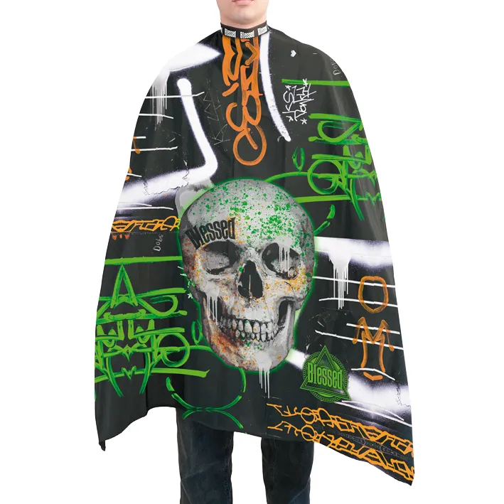 [09187] CAPA CORTE GREEN SKULL - BLESSED