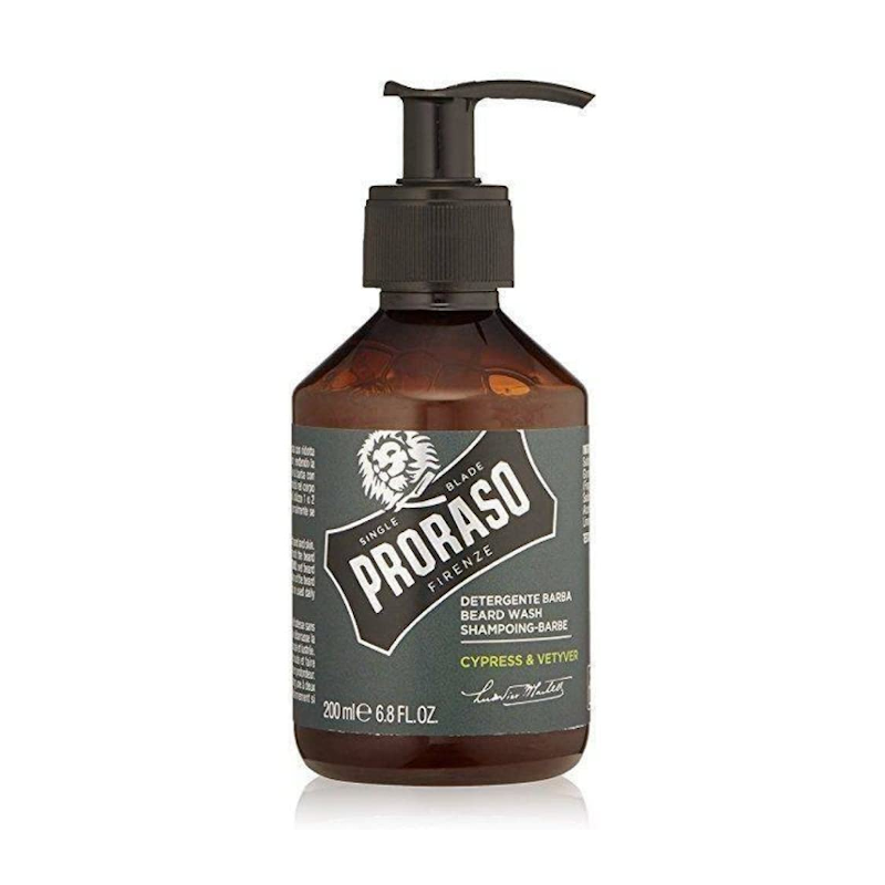 [21193] CHAMPU PARA BARBA HIERBAS CIPRES Y VETIVER 200ML - PRORASO