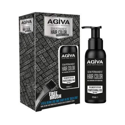 [26969] COLOR TEMPORAL NEGRO BARBA & PELO 125ML - AGIVA