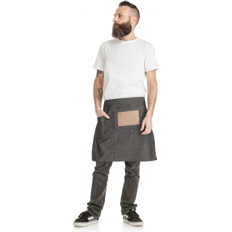 [401.340] DELANTAL BARBERO DENIM JOHN - XANITALIA