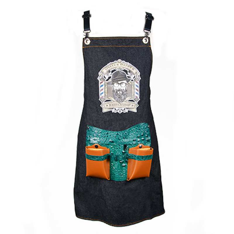 [27738] DELANTAL PROFESIONAL BARBER DENIM - BIFULL