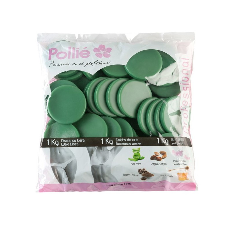 [03918] DISCOS DE CERA 1KG ALOE VERA - POLLIÉ
