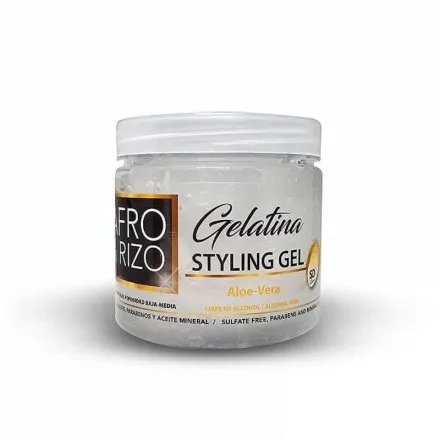 [31352] GEL FIJADOR CON ALOE-VERA 475ML - AFRO & RIZO