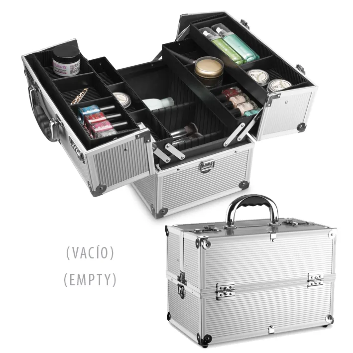 [04306] MALETA ALUMINIO MAQUILLAJE - EUROSTIL