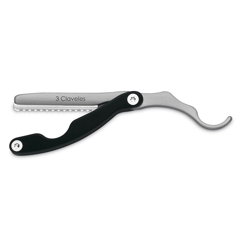[38031] NAVAJA HOJA INTERC.ERGONOMICA NEGRA - 3 CLAVELES