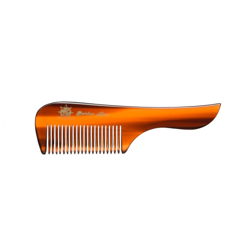 [04547] PEINE BARBA CONCHA MANGO LARGO 8CM - BARBER LINE