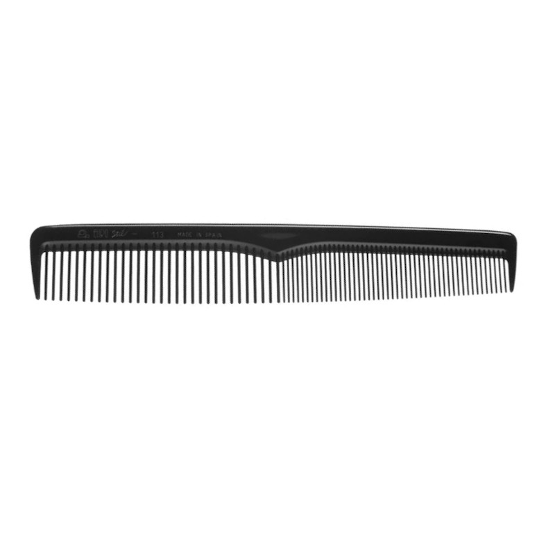[07359] PEINE BARBERO BATIDOR NYLON 17,5CM NEGRO - RAGNAR