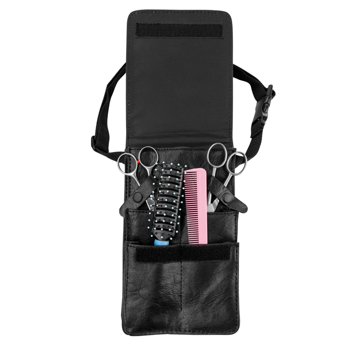 [02513] PORTA UTILES CINTURA SIMIL PIEL NEGRO 13,5X22 - EUROSTIL