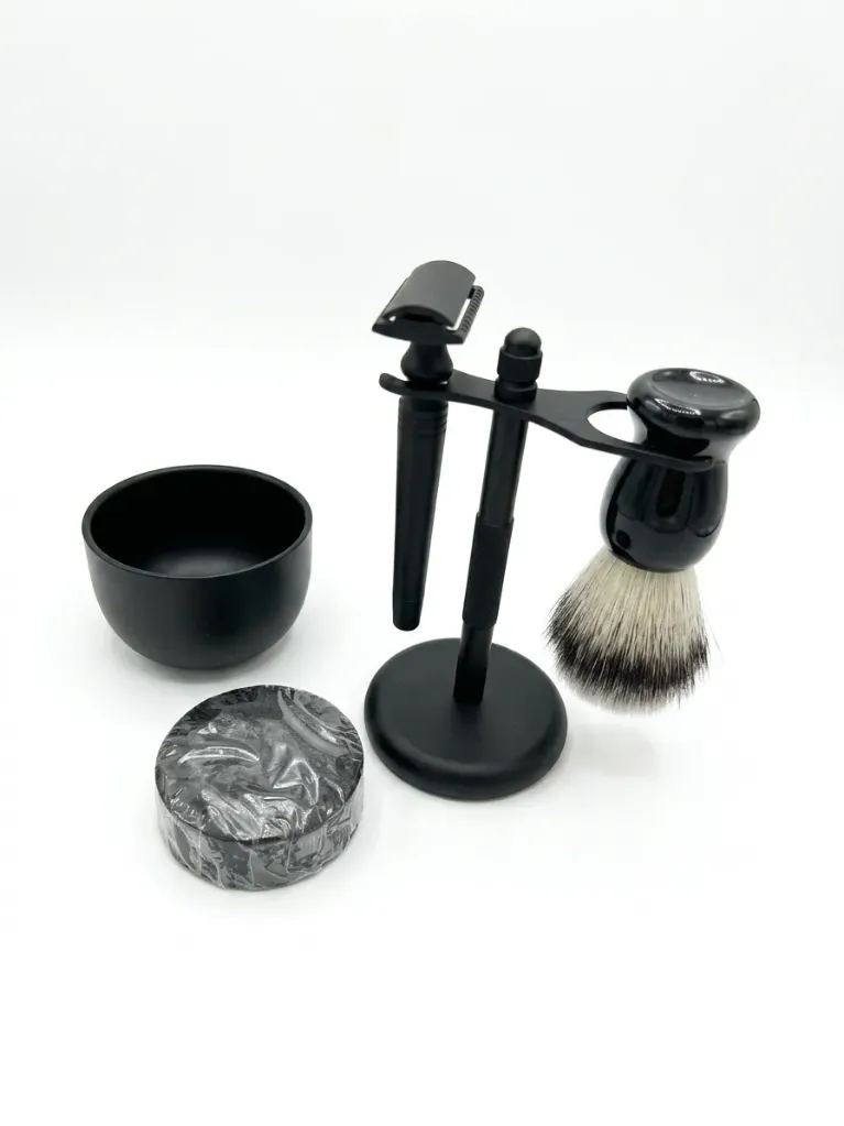[NH-01] SET AFEITADO BROCHA, SOPORTE, JABÓN Y JABONERA - CUTTHOR