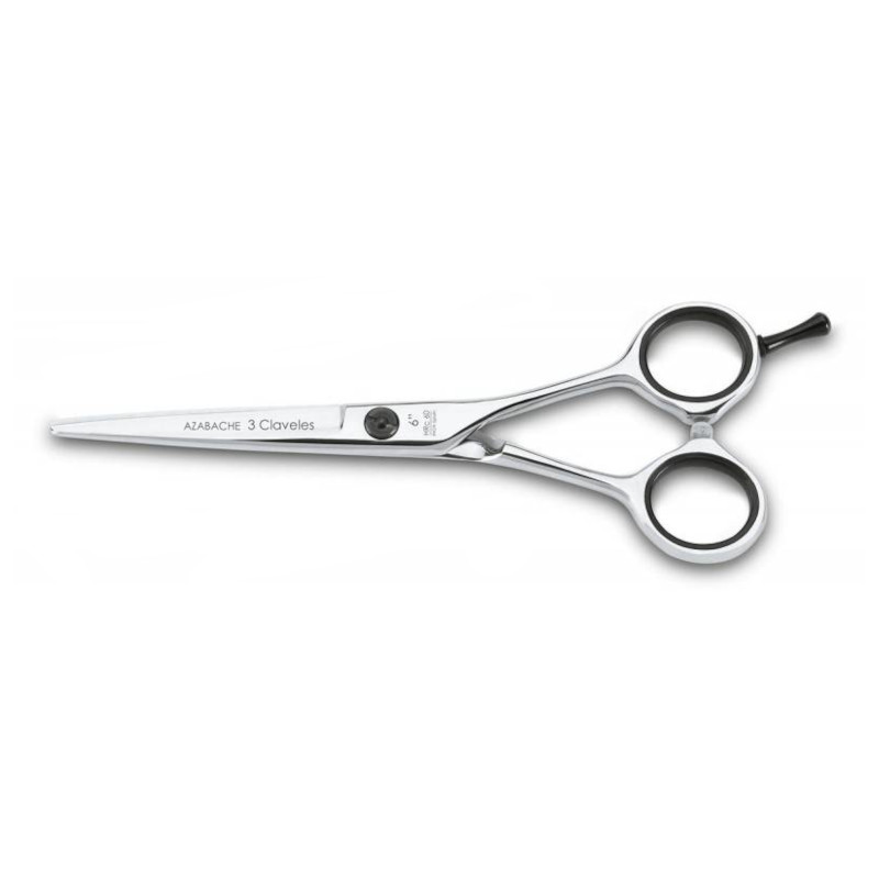 [38060] TIJERA 6" FILO NAVAJA AZABACHE - 3 CLAVELES