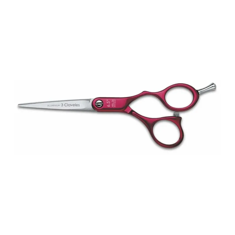 [38042] TIJERA DURALUMINIO ROJA 6.5" D - 3 CLAVELES