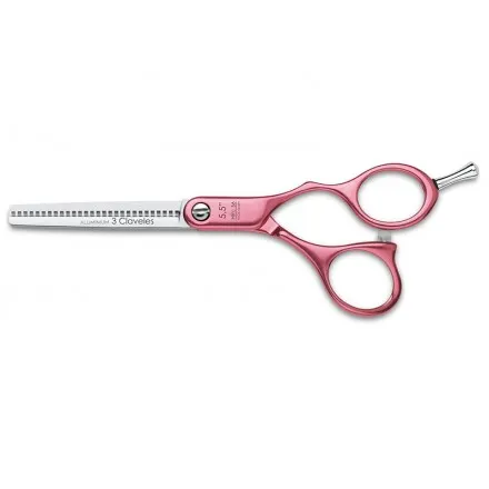 [12692  38039] TIJERA DURALUMINIO ROSA ES 28 5.5" D - 3 CLAVELES