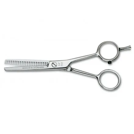 [38048] TIJERA PELUQUERO SKOOL 5,5" ES 24 D - 3 CLAVELES