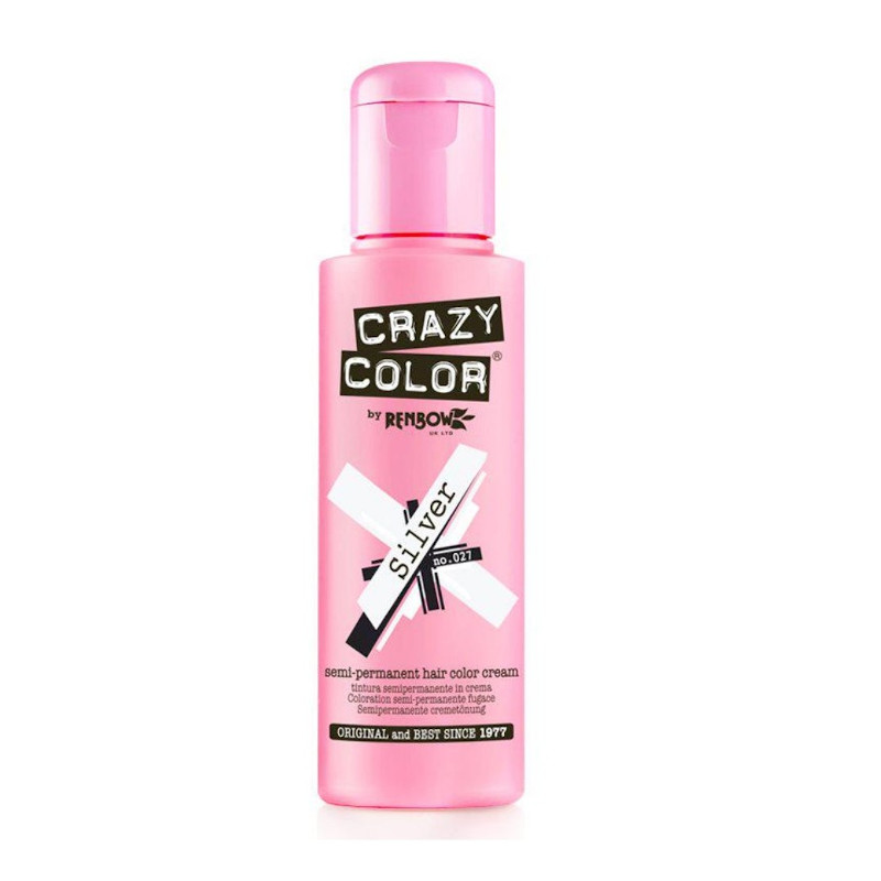 TINTE SEMIPERMANENTE Nº27 SILVER 100ml - CRAZY COLOR
