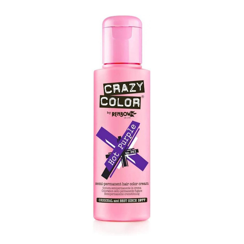 TINTE SEMIPERMANENTE Nº62 HOT PURPLE 100ml - CRAZY COLOR