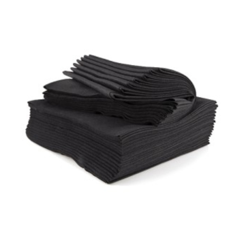 [37483] TOALLAS NEGRAS SPUNLACE 40X80 100 UNIDADES
