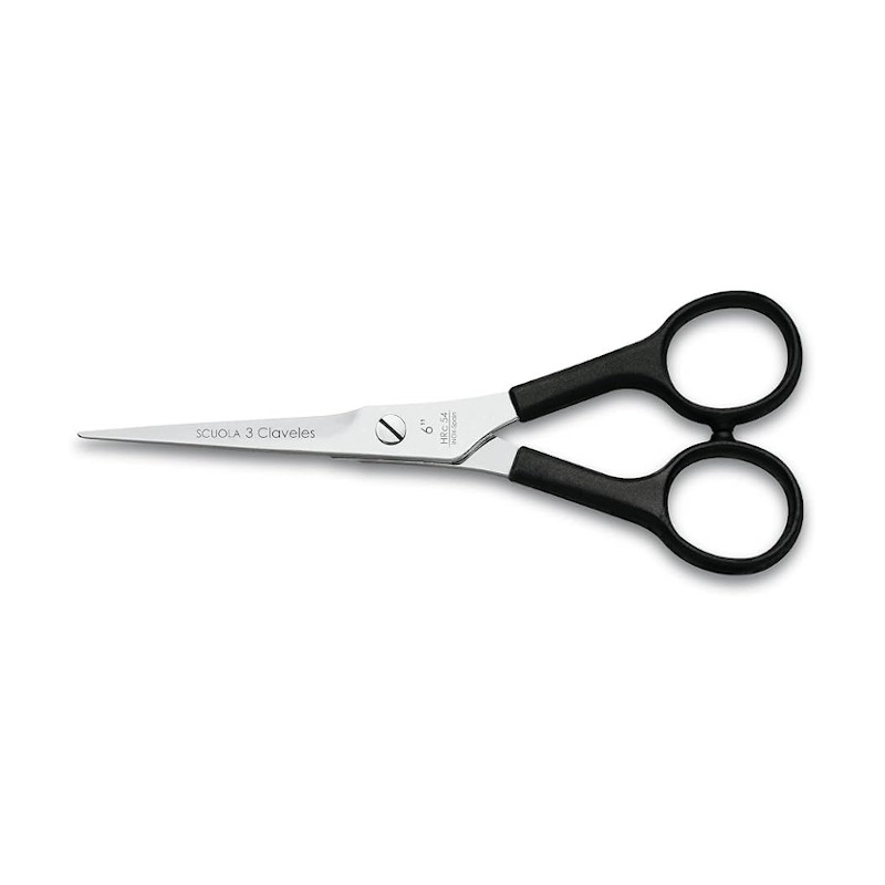 TIJERA PELUQ. SCUOLA 6" NEGRA D - 3 CLAVELES
