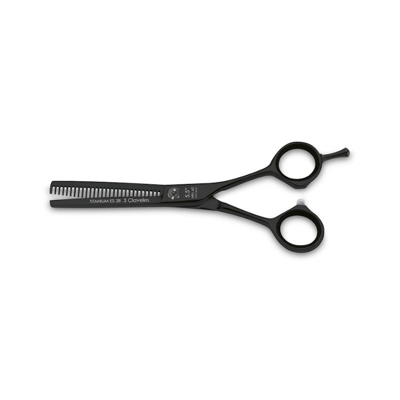 TIJERA PELUQUERIA TITANIUM ES 28 5,5" E - 3 CLAVELES