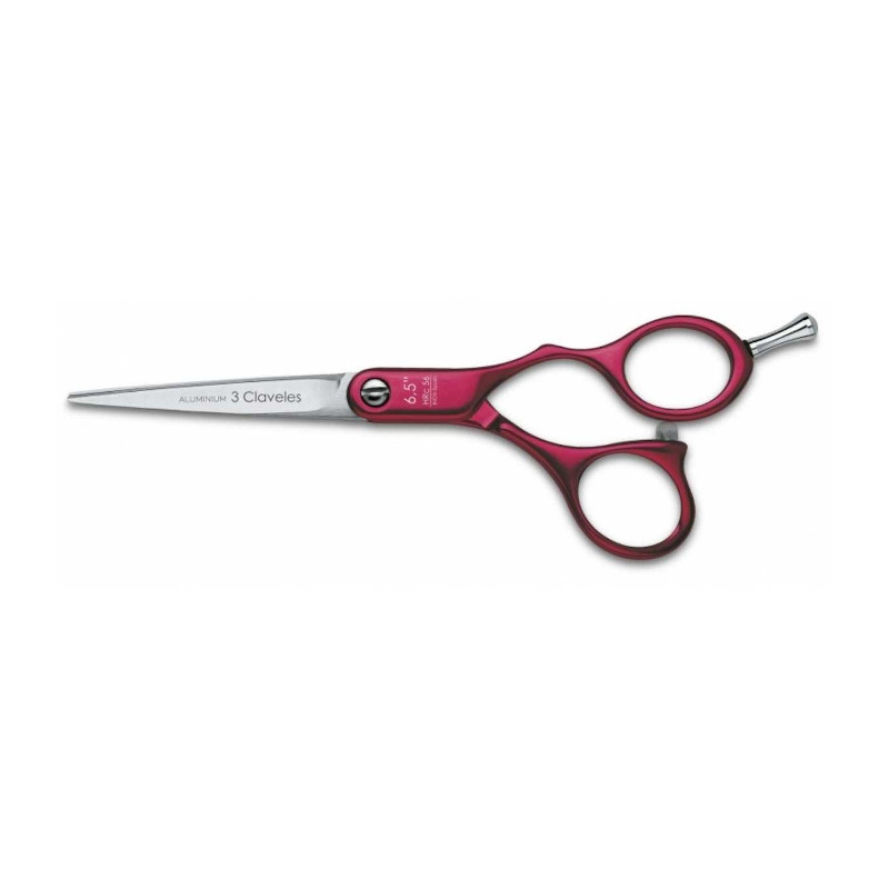 TIJERA DURALUMINIO ROJA 6.5" D - 3 CLAVELES