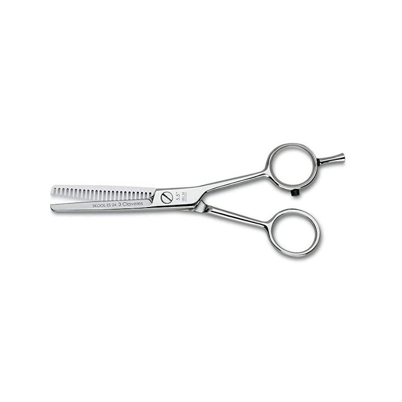 TIJERA PELUQUERO SKOOL 5.5" EN 24 - 3 CLAVELES