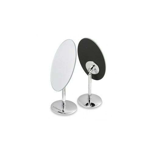 [11974] ESPEJO OVAL BASE GIRATORIA -13x11 cm  - 1x - 3 CLAVELES