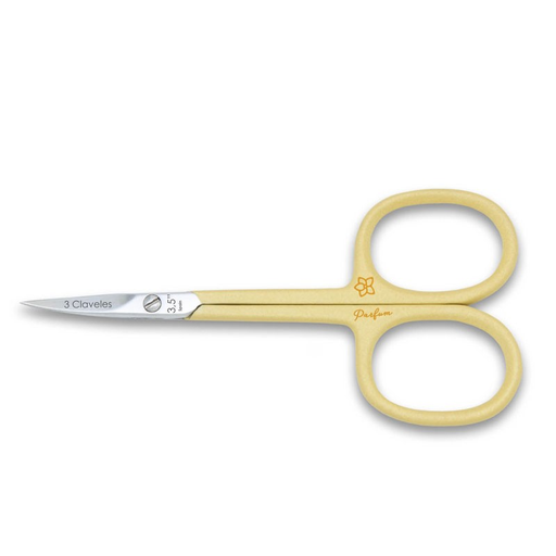 [80565] TIJERA MANICURA CURVA PARFUM JAZMIN - 3 CLAVELES