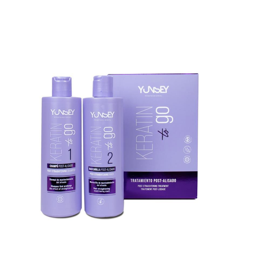 [50905] PACK POST-ALISADO KERATIN TO GO 2X300ML - YUNSEY