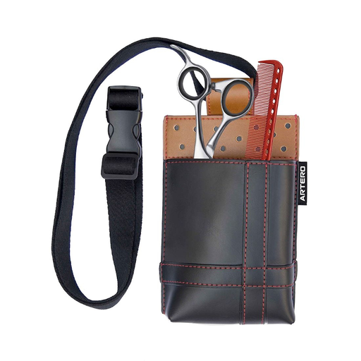 [F346] FUNDA CARTUCHERA NEGRA-MARRON - ARTERO