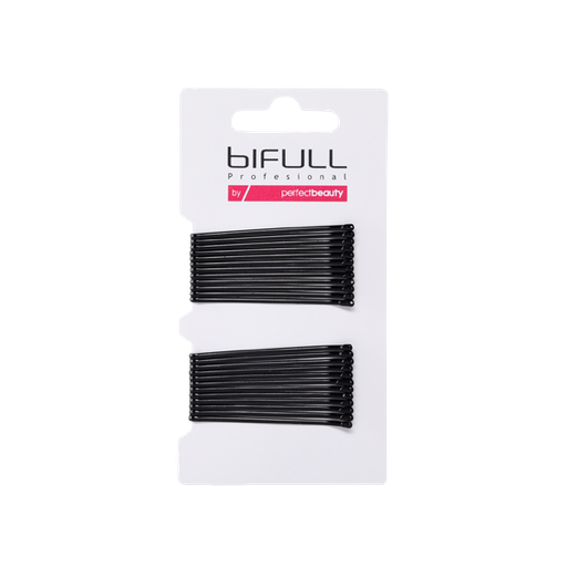 [BFUTI45333 39393] CARTÓN 24UD HORQUILLAS CLIP PLANO NEGRAS 51MM - BIFULL