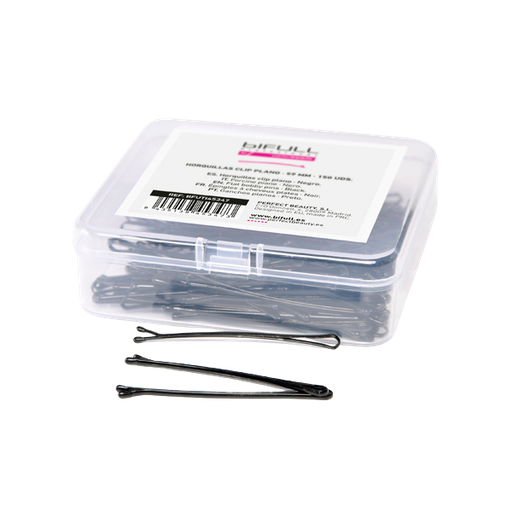 [BFUTI45347 40814] CAJA 150UD HORQUILLAS CLIP PLANO NEGRAS 59MM - BIFULL