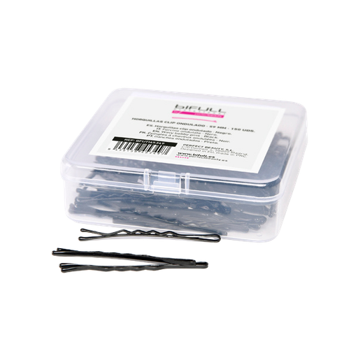 [BFUTI45349 40705] CAJA 150UD HORQUILLAS CLIP ONDULADO NEGRAS 59MM - BIFULL
