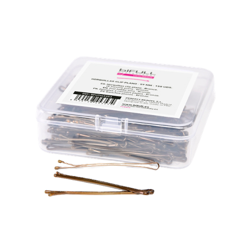 [BFUTI45353 40709] CAJA 150UD HORQUILLAS CLIP PLANO BRONCE 59MM - BIFULL