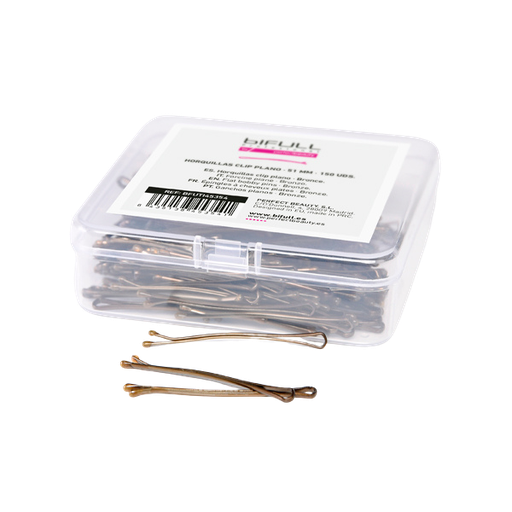 [BFUTI45354 40710] CAJA 150UD HORQUILLAS CLIP PLANO BRONCE 51MM - BIFULL