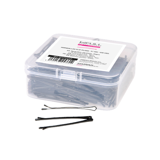 [BFUTI45360 40713] CAJA 400UD HORQUILLAS CLIP PLANO NEGRAS 51MM - BIFULL