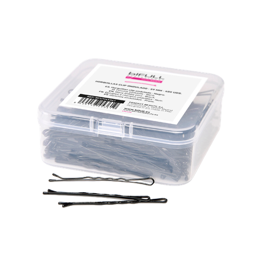 [BFUTI45361 40714] CAJA 400UD HORQUILLAS CLIP ONDULADO NEGRAS 59MM - BIFULL