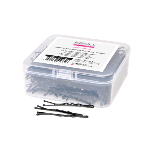 [BFUTI45362 40715] CAJA 400UD HORQUILLAS CLIP ONDULADO NEGRAS 51MM - BIFULL