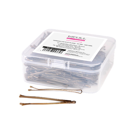 [BFUTI45365 40718] CAJA 400UD HORQUILLAS CLIP PLANO BRONCE 59MM - BIFULL