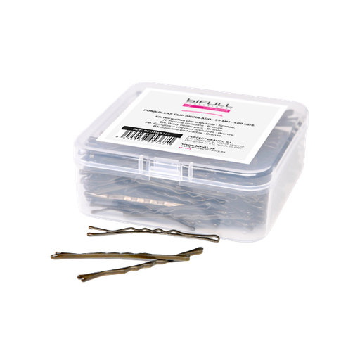 [BFUTI45367 40720] CAJA 400UD HORQUILLAS CLIP ONDULADO BRONCE 59MM - BIFULL
